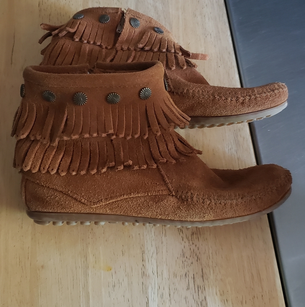 Moccasins Suede Camel Booties